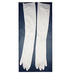 Vintage White long Gloves size 5 fits  6-6.5